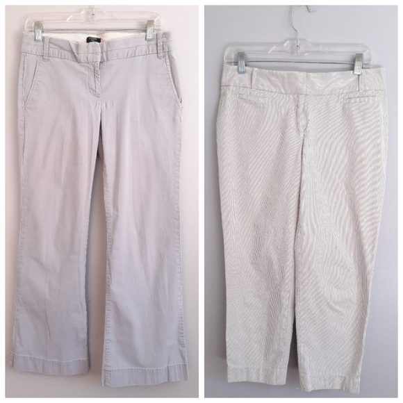 J.Crew Short City Fit & Loft Marissa Petite Cropped Pants Bundle - Picture 1 of 5